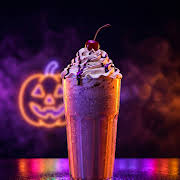 AI-generated Halloween milkshake ad